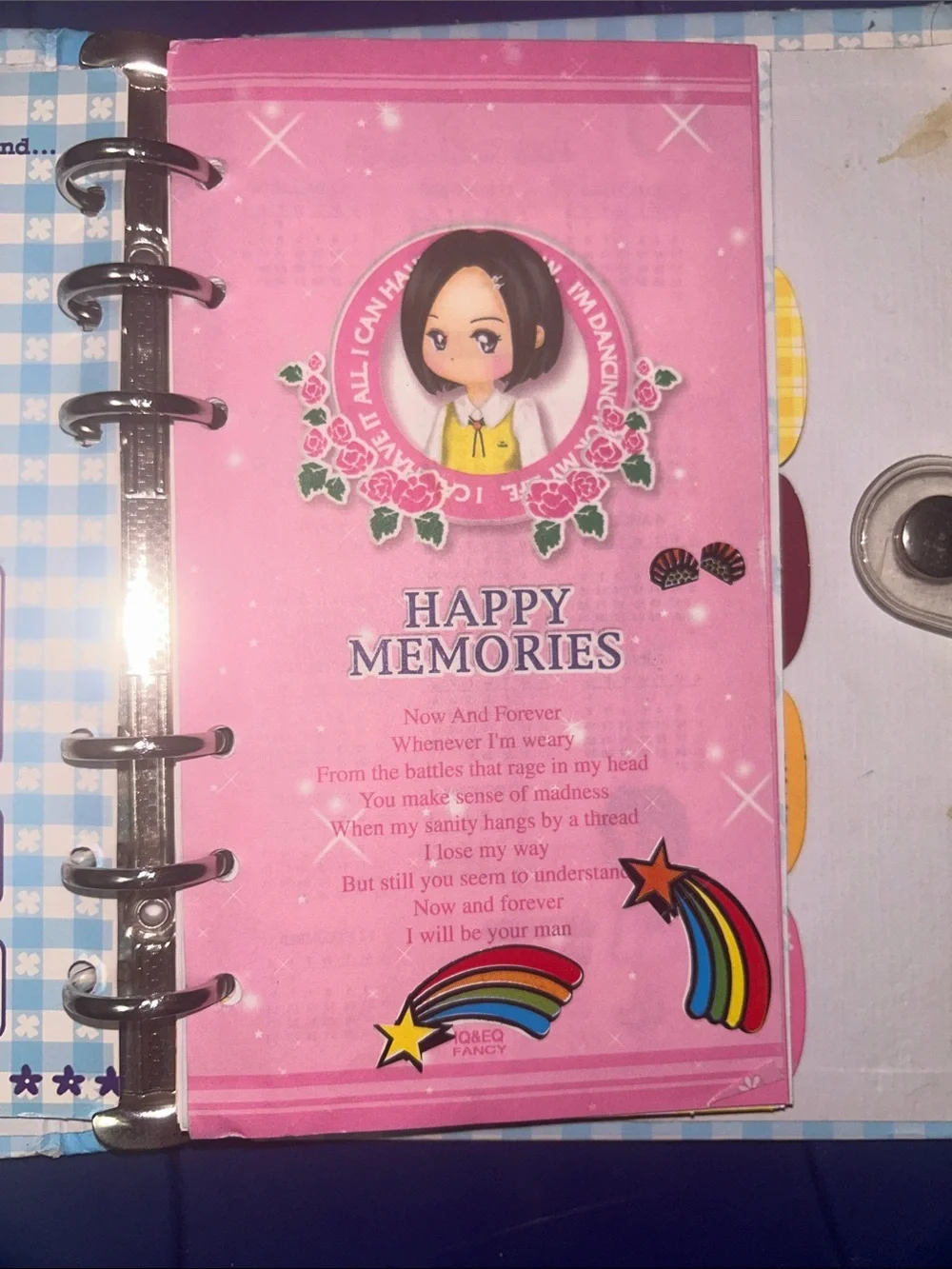 Blue Plaid Cute Girl Journal